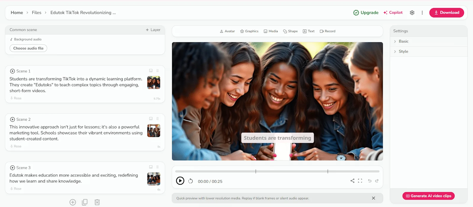 Fliki AI video result